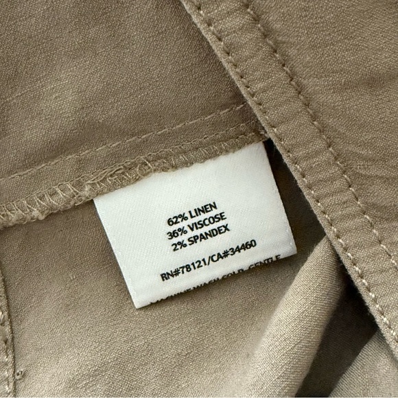 Eileen Fisher Linen Blend straight leg classic mid rise trousers 6 - Picture 10 of 10